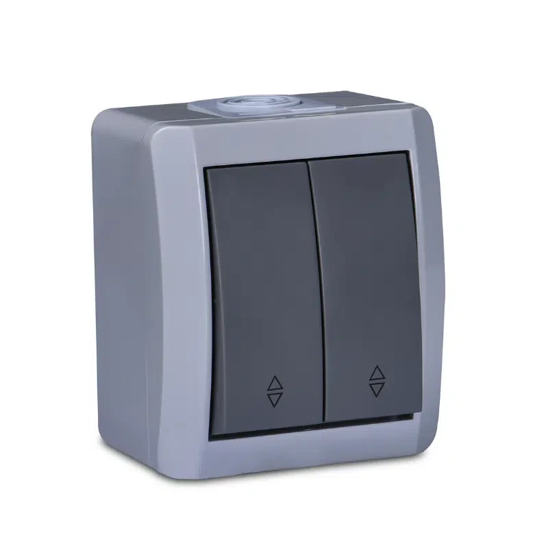 Ключ девиаторен сериен схема 6-10А пком открит монтаж сив IP54 Nora Mutlusan.png